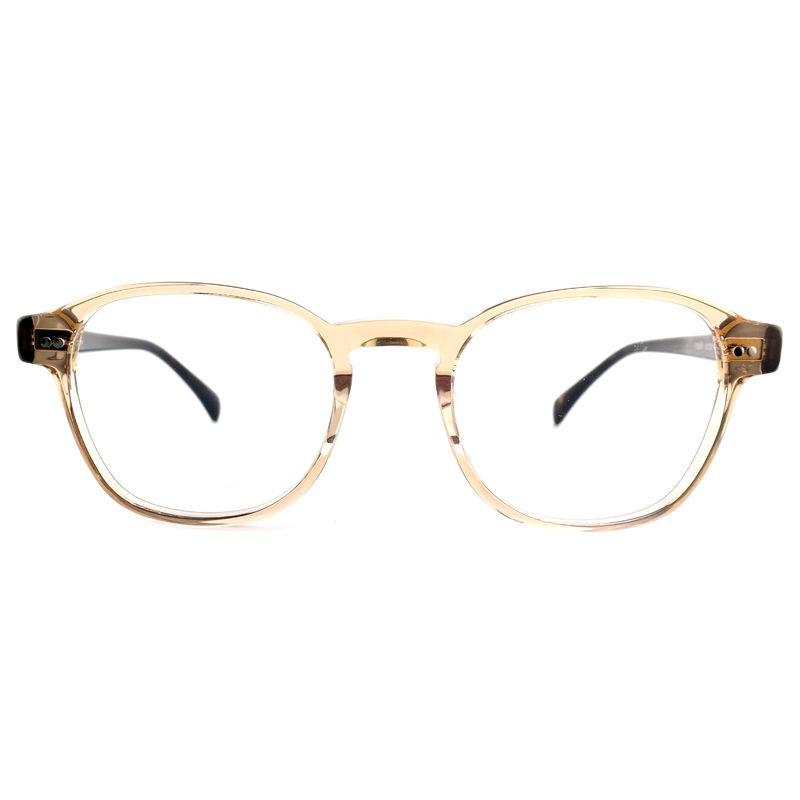 FP2616 Τρέντυ οπτικό πλαίσιο οξυγόνου Unisex Full Rim Round Προσαρμοσμένο χρώμα