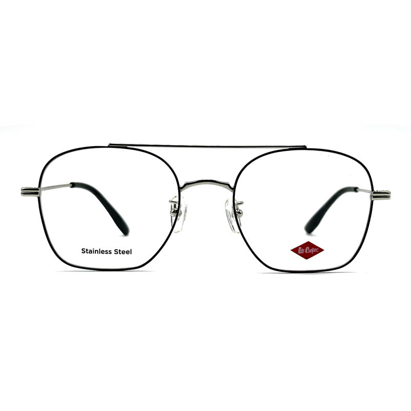 FM7112 τετράγωνο οπτικό μεταλλικό πλαίσιο Unisex από ανοξείδωτο χάλυβα Μέγεθος 53-20-145