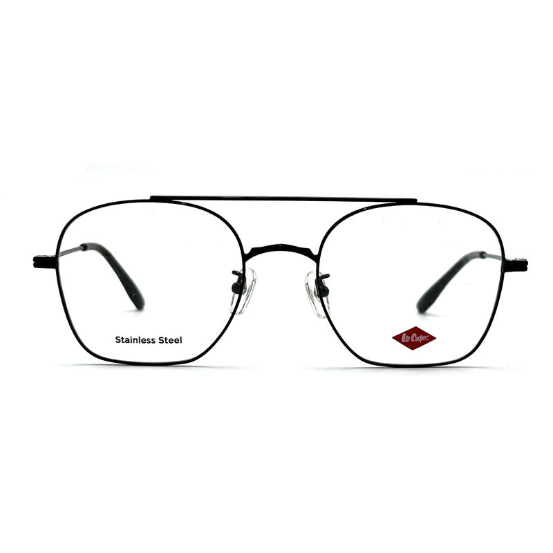FM7112 τετράγωνο οπτικό μεταλλικό πλαίσιο Unisex από ανοξείδωτο χάλυβα Μέγεθος 53-20-145
