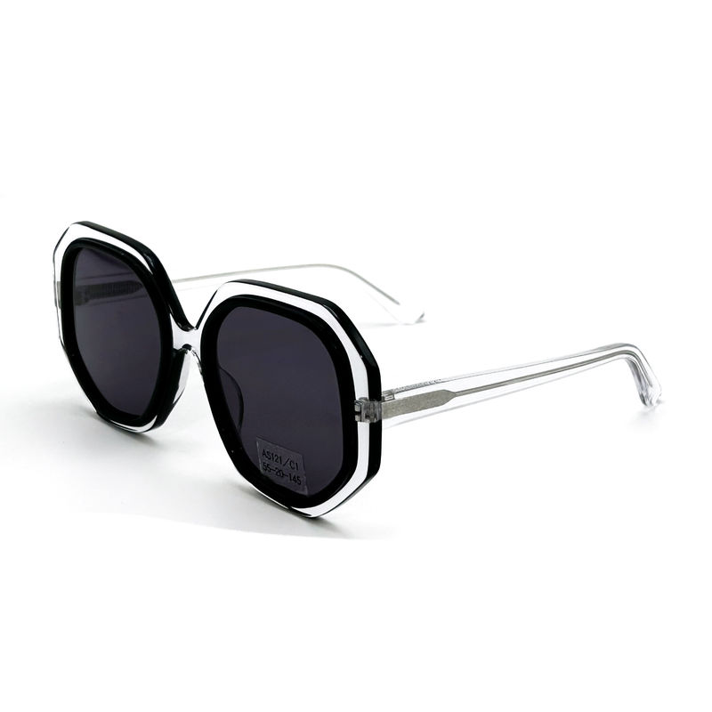 CR39 Γυαλιά ηλίου Unisex Acetate Frame με 100% προστασία UV-μοντέλο AS121, OEM / Customized Factory